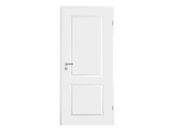 Türenset Elegance 02 Weißlack RAL 9010 - Türblatt, Zarge, Drückergarnitur