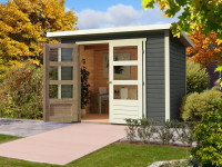 Gartenhaus Stockach 4 19 mm terragrau Gartenhaus Stockach 4 19 mm terragrau