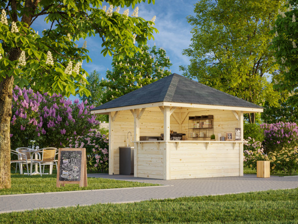 Marktstand Bianca 8,3 m² Set 103 hellbraun