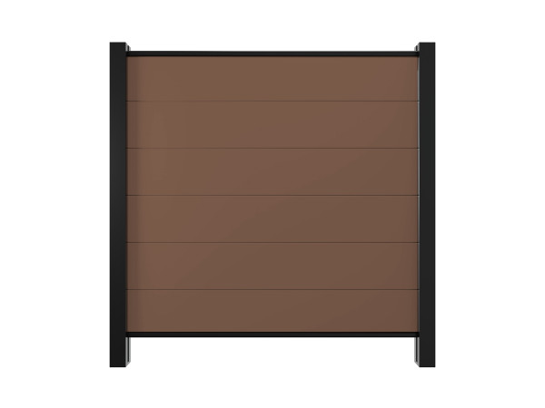 Gartenzaun Sichtschutzzaun PVC Stecksystem Brown Oak