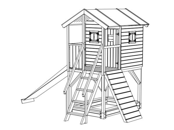 Stelzenhaus Nele naturbelassen