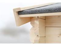 Vorschau: Gartenhaus Blockbohlenhaus CA2976 28 mm naturbelassen mit 2 m Anbau Vorschau: Gartenhaus Blockbohlenhaus CA2976 28 mm naturbelassen mit 2 m Anbau