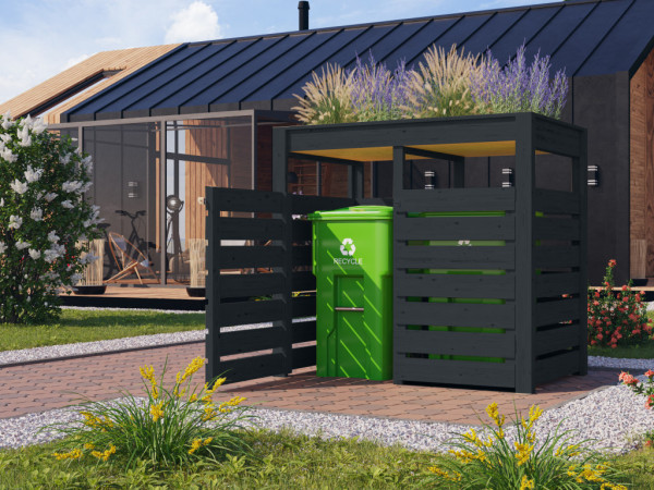 Mülltonnenunterstand 18 mm anthrazit