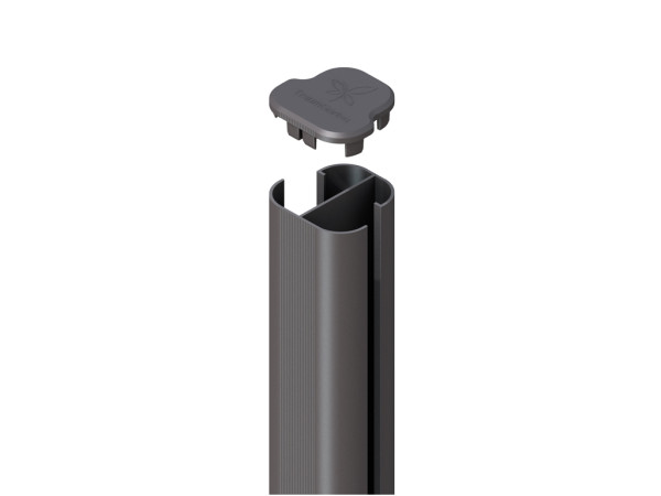 Eckpfosten mit Pfostenkappe SYSTEM basic anthrazit erdverbau
