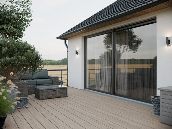 Terrassendiele WPC ArmorBoard co-extrudiert Magnolia Massivprofil