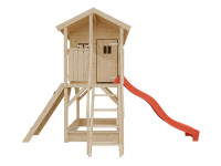 Vorschau: Stelzenhaus Nele naturbelassen inkl. Rutsche rot Vorschau: Stelzenhaus Nele naturbelassen inkl. Rutsche rot