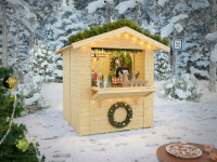 Marktstand - Verkaufsstand Mia 3 m² 13,5 mm naturbelassen Marktstand - Verkaufsstand Mia 3 m² 13,5 mm naturbelassen