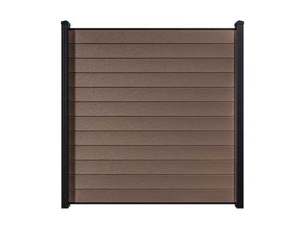 Bohlenset Premium für WPC-Steckzaunsystem Teak