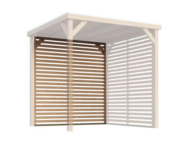 Seitenwand Lamellen Optik für Pavillon Cubeco