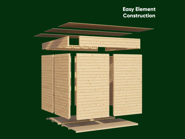 Marktstand - Verkaufsstand Niko 2 14 mm naturbelassen