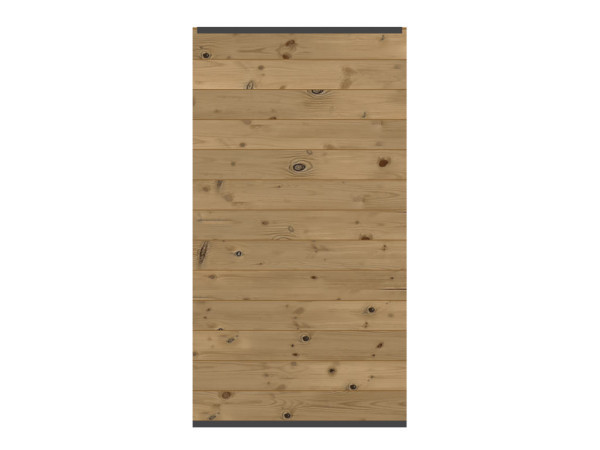 SYSTEM Thermo-Holz massiv Zaunfeld-Set schmal