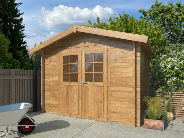 Gartenhaus Valentine 4,7 m² 28 mm braun KDI