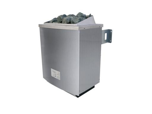 Gartensauna Lene 6 terragrau SPARSET 9kW Ofen und ext. Strg