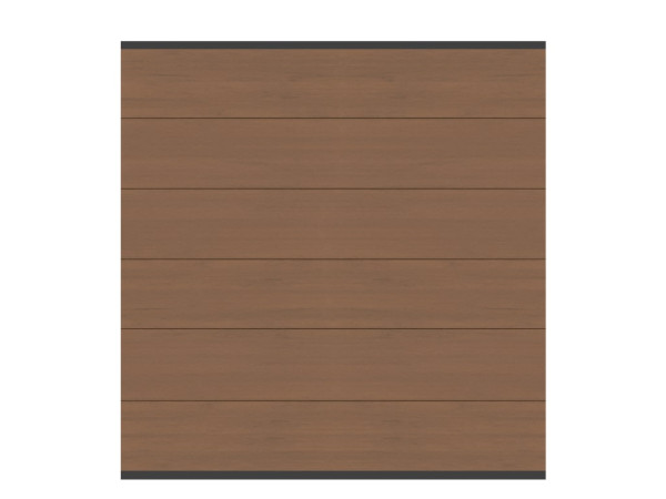 Sichtschutzzaun SYSTEM WPC XL Zaunfeld-Set mandel, Ant.Leiste