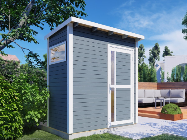 Gartenhaus Punta 1 19 mm hellgrau