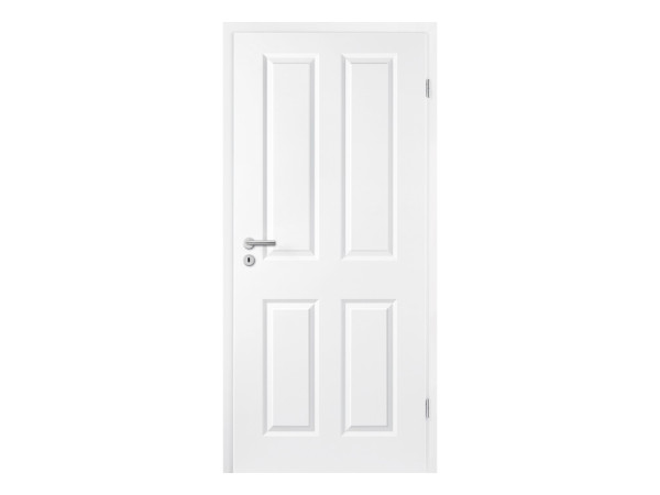 Türenset Elegance 04 Weißlack RAL 9010 - Türblatt, Zarge, Drückergarnitur