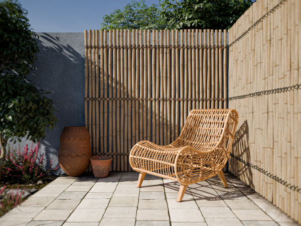 Sichtschutzzaun Bambus XL Natur