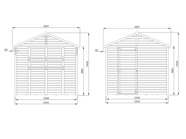 Marktstand - Verkaufsstand Niko 2 14 mm naturbelassen