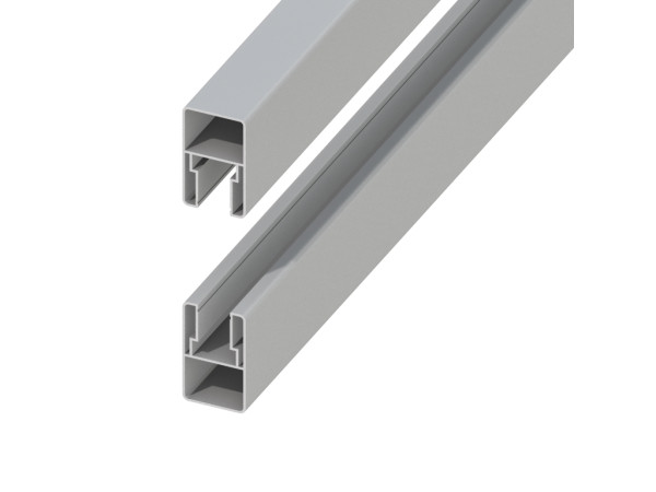 SYSTEM WPC/ALU Senkrecht-Adapter-Set Silber