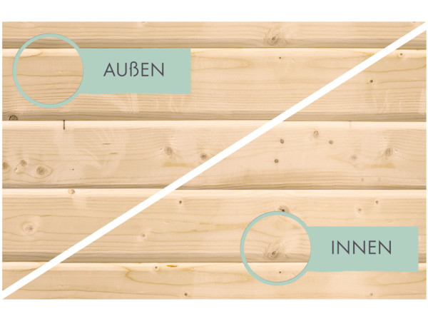 Hybrid-Gartenhaus Jupiter A Set naturbelassen-anthrazit