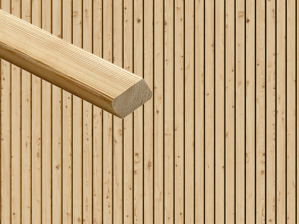 Fassadenverkleidung Sibirische Lärche unbehandelt Rhombusprofil