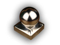 Pfostenkappe Edelstahl mit Kugel Pfostenkappe Edelstahl mit Kugel