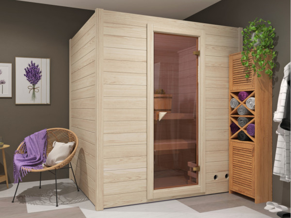 Sauna Kuuma 1 Massivholz, ohne Ofen
