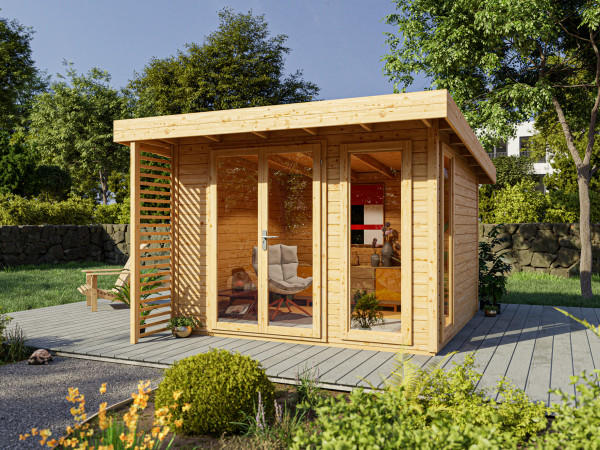 Gartenhaus Homeoffice Arvo 28 mm naturbelassen