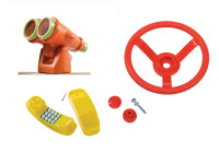 Spielset 1 inkl. Fernglas, Lenkrad rot Ø 33 cm, Telefon Spielset 1 inkl. Fernglas, Lenkrad rot Ø 33 cm, Telefon
