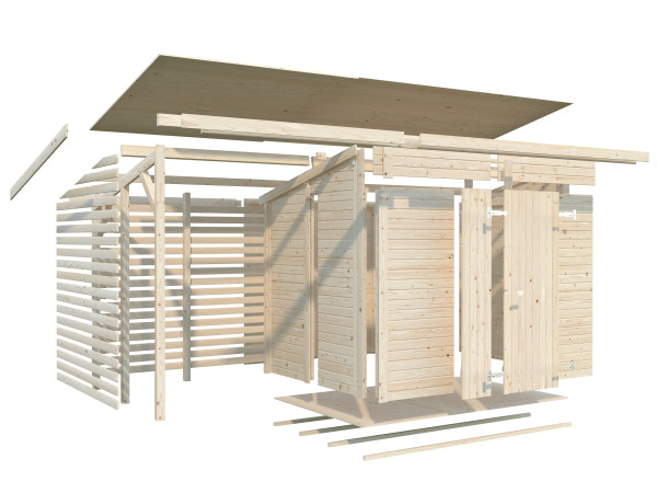 Gartenhaus Leif 4,5+2,9 m² 16 mm