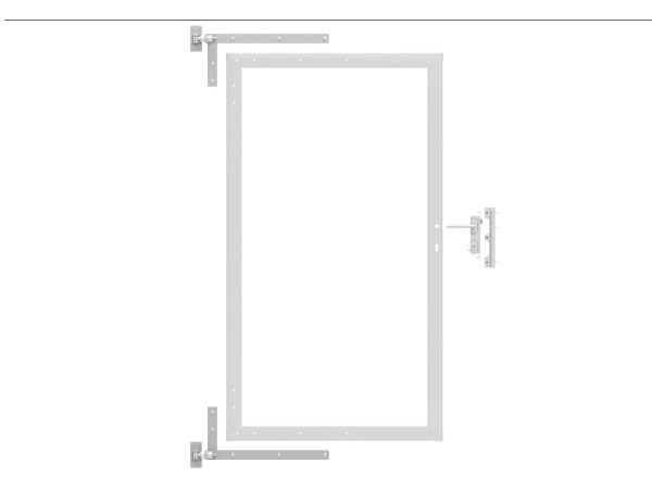 EASY-FENCE/ROM Alu-Torrahmen silber
