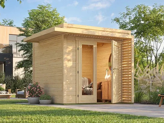 Gartenhaus Amberley 19mm, 235x235 19mm Naturbelassen