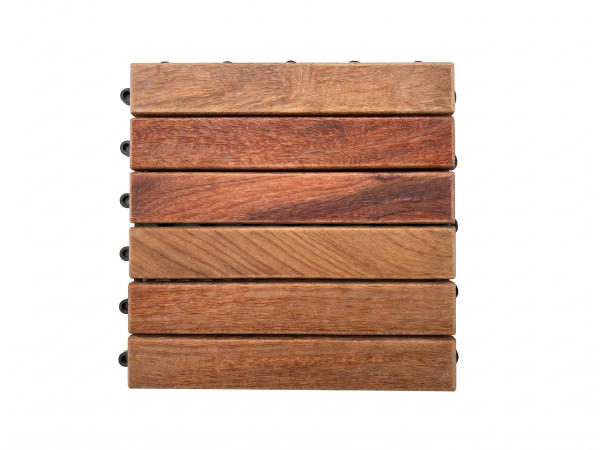 Terrassenfliese Cumaru Glatt Holzfliese, 6er-Set