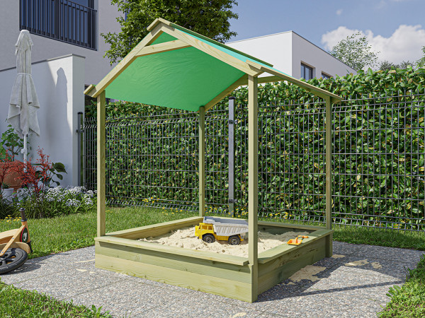 Sandkasten mit Dach 16 mm KDI