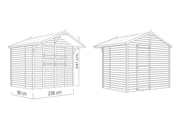 Marktstand - Verkaufsstand Niko 2 14 mm naturbelassen