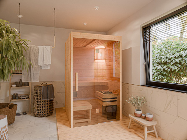 Innensauna Nova Lite Sparset inkl. 3,6 kW Ofen mit externer Steuerung
