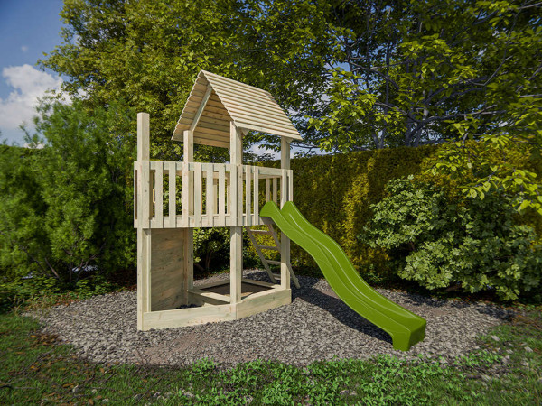 Spielturm Ship Tower KDI inkl. Rutsche grün