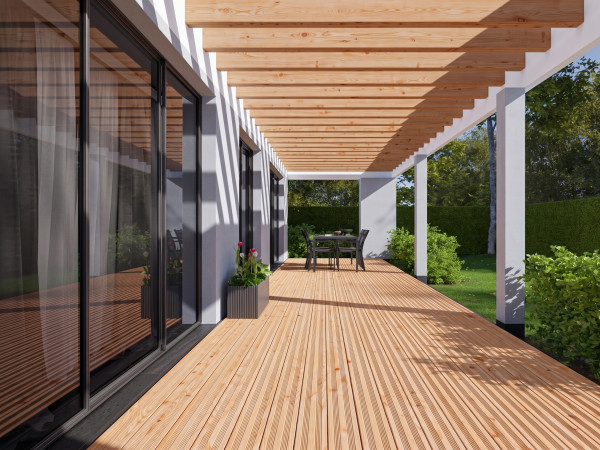 Terrassendiele Sibirische Lärche unbehandelt