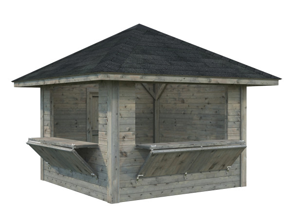 Marktstand Bianca 8,3 m² Set 105 grau