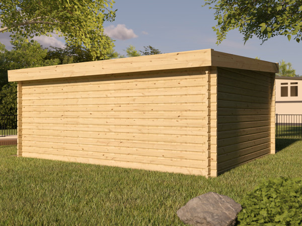 Gartenhaus Blockbohlenhaus Callie 1 44 mm naturbelassen
