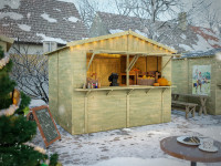 Marktstand - Verkaufsstand Rudolf 16 mm KDI grün inkl. Boden Marktstand - Verkaufsstand Rudolf 16 mm KDI grün inkl. Boden