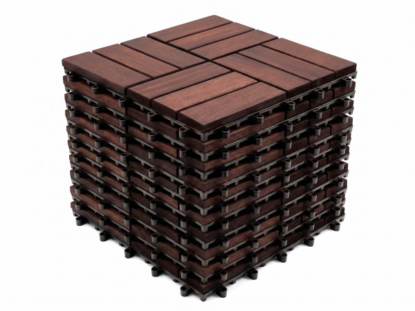 Terrassenfliese Akazie dunkel geölt