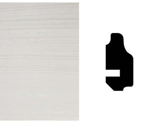 Wand- und Deckenleiste, Fichte astig, weiß transparent