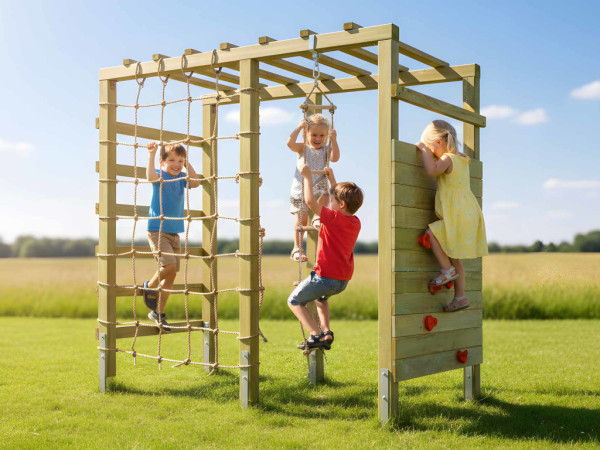 Spielturm Klettergerüst HANGO Rex KDI grün