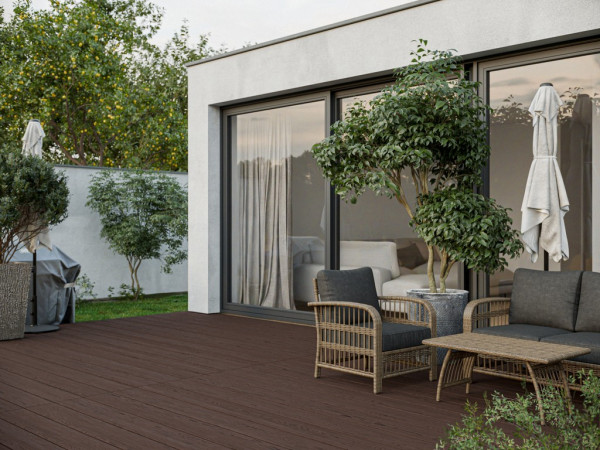 Terrassendiele WPC ArmorBoard co-extrudiert Dark Truffel Massivprofil