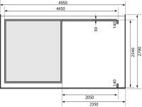 Vorschau: Gartenhaus SET Kandern 3 28 mm naturbelassen, inkl. 2,6 m Anbaudach + Rückwand Vorschau: Gartenhaus SET Kandern 3 28 mm naturbelassen, inkl. 2,6 m Anbaudach + Rückwand