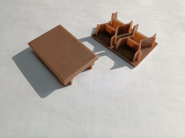 Endkappe für Alu-Co-Extrusion-Board Teak
