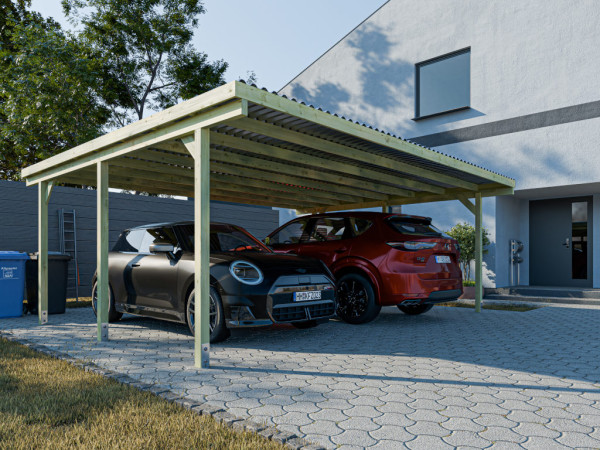 Holz-Doppelcarport SmartCover KDI, Kiefer