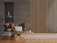 Akustikpaneele Wandverkleidung Grey Oak 240 cm Filz schwarz Akustikpaneele Wandverkleidung Grey Oak 240 cm Filz schwarz