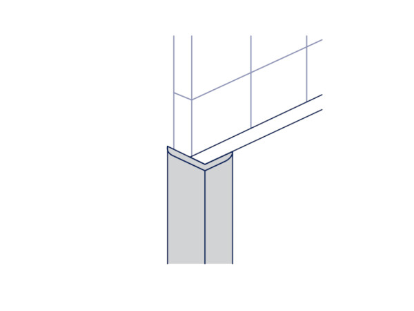 Aussenwinkel L-Profil Aluminium 0001 für Mural Revela Wandpaneele